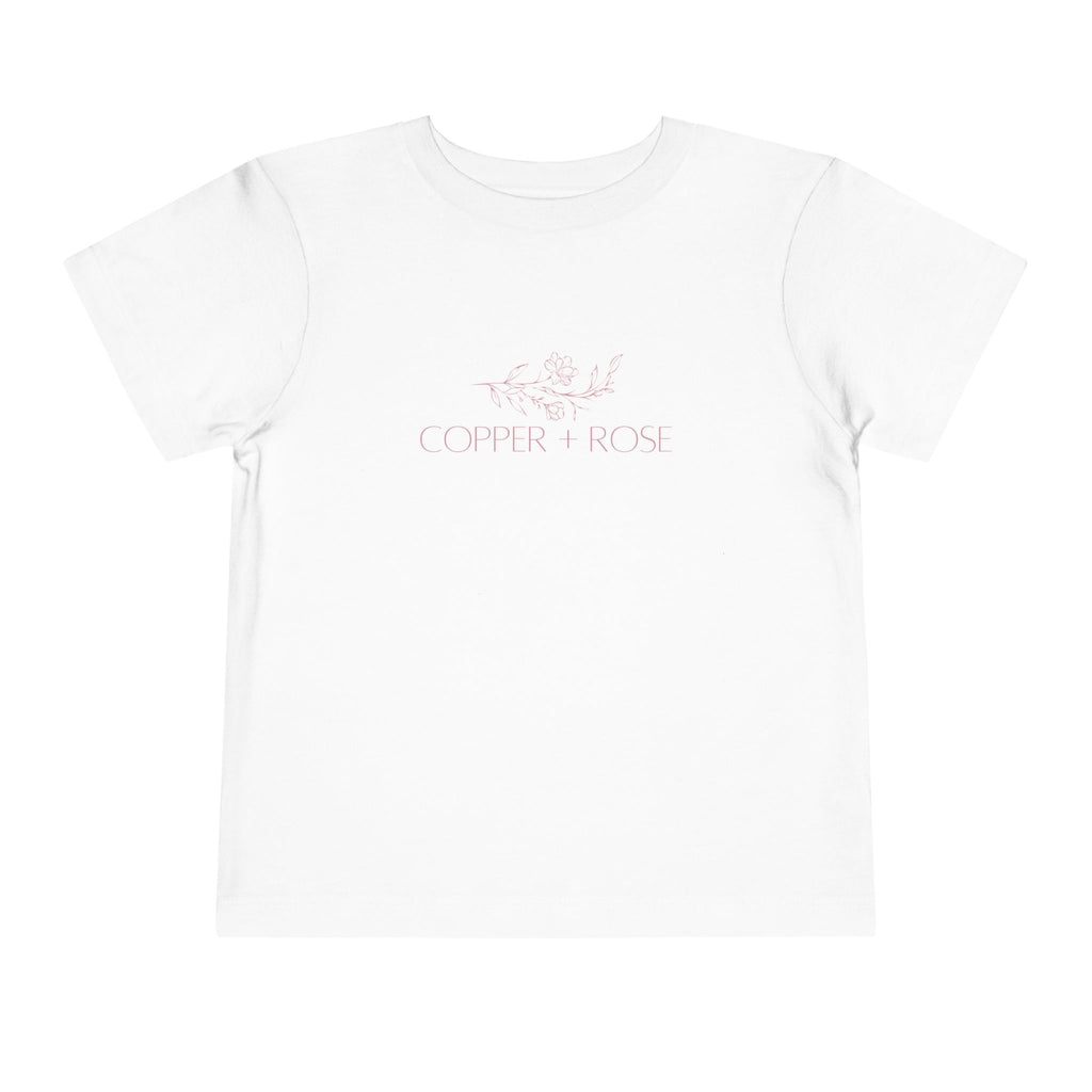 Toddler Short Sleeve Tee with Copper + Rose Design, Cute Kids' T-Shirt, Baby Gift, Toddler Outfit, Summer Wear, Gift for Birthday, [...]