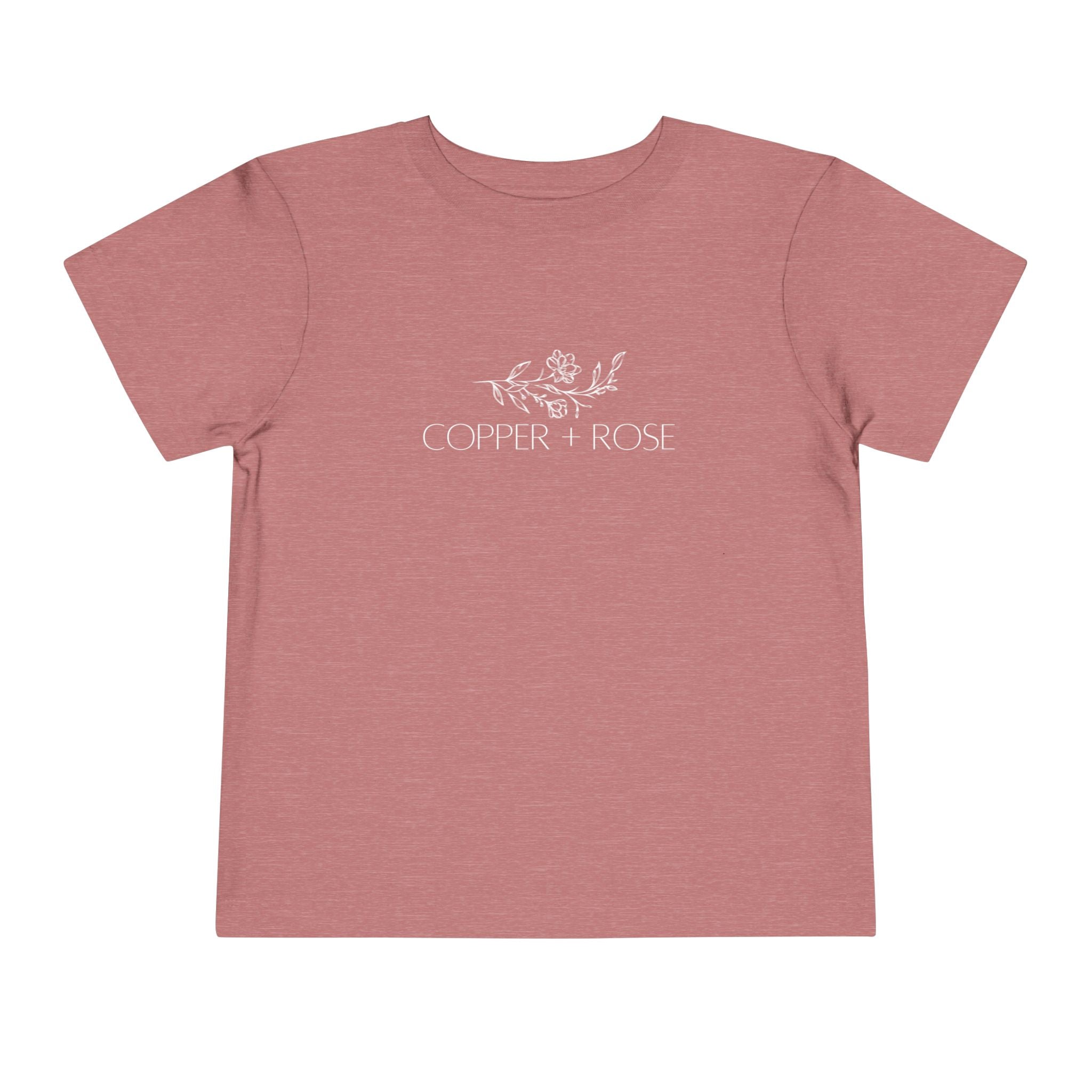 Toddler Short Sleeve Tee with Copper + Rose Design, Cute Kids' T-Shirt, Baby Gift, Toddler Outfit, Summer Wear, Gift for Birthday, [...]