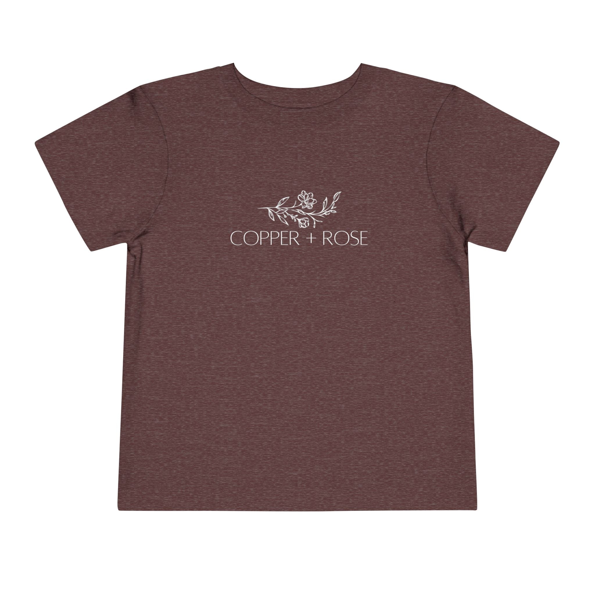 Toddler Short Sleeve Tee with Copper + Rose Design, Cute Kids' T-Shirt, Baby Gift, Toddler Outfit, Summer Wear, Gift for Birthday, [...]