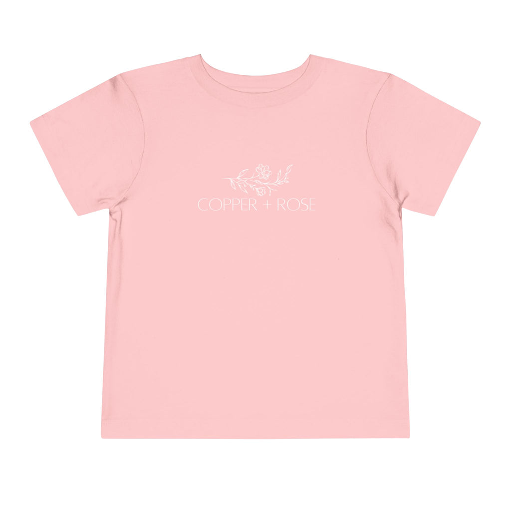 Toddler Short Sleeve Tee with Copper + Rose Design, Cute Kids' T-Shirt, Baby Gift, Toddler Outfit, Summer Wear, Gift for Birthday, [...]