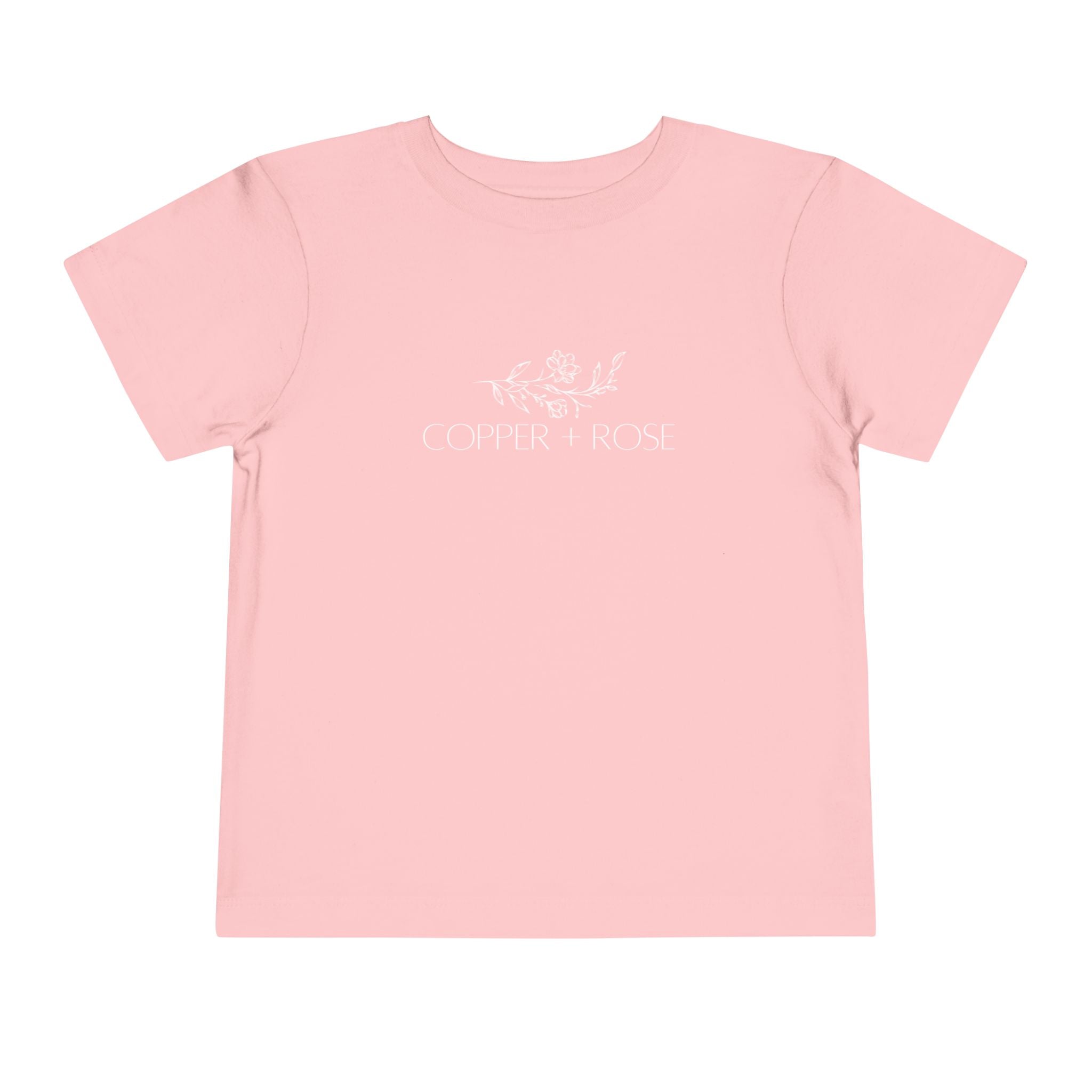 Toddler Short Sleeve Tee with Copper + Rose Design, Cute Kids' T-Shirt, Baby Gift, Toddler Outfit, Summer Wear, Gift for Birthday, [...]