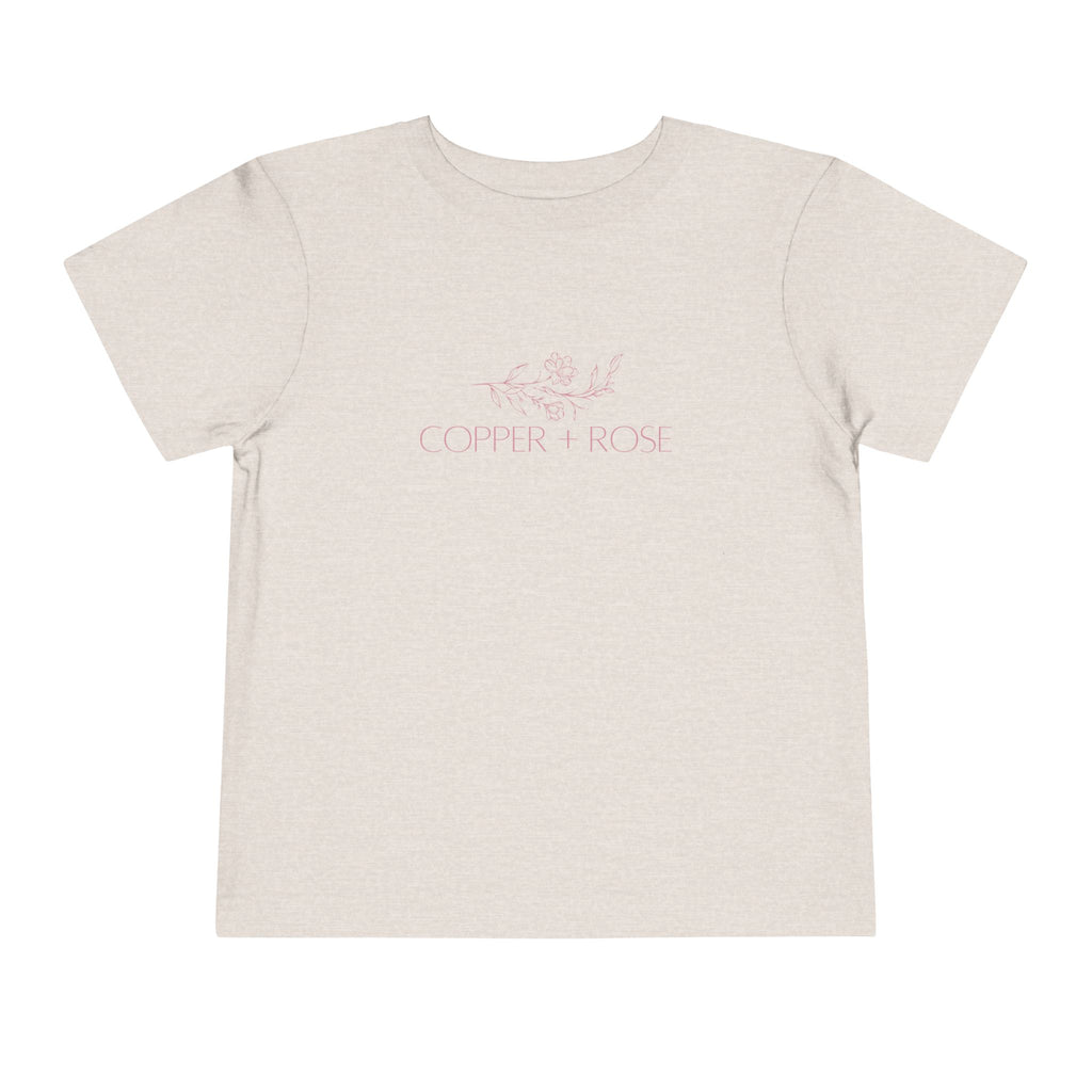 Toddler Short Sleeve Tee with Copper + Rose Design, Cute Kids' T-Shirt, Baby Gift, Toddler Outfit, Summer Wear, Gift for Birthday, [...]