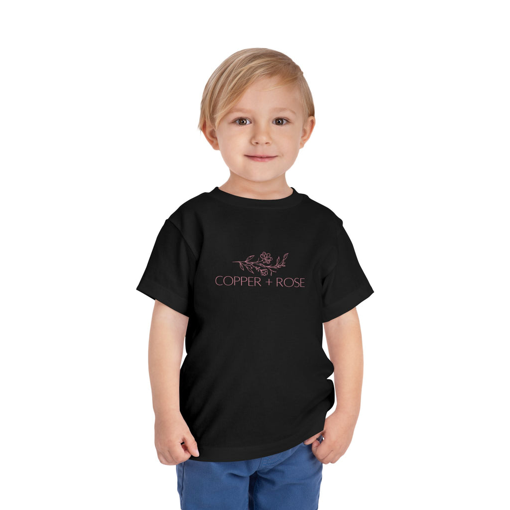 Toddler Short Sleeve Tee with Copper + Rose Design, Cute Kids' T-Shirt, Baby Gift, Toddler Outfit, Summer Wear, Gift for Birthday, [...]