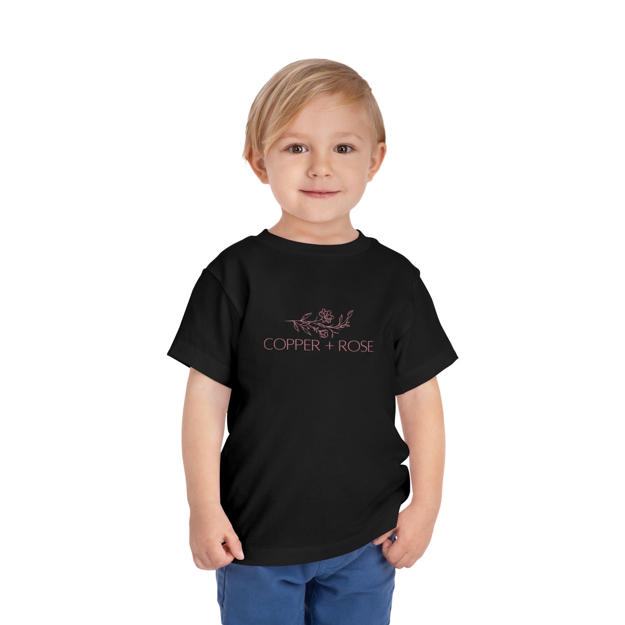 Toddler Short Sleeve Tee with Copper + Rose Design, Cute Kids' T-Shirt, Baby Gift, Toddler Outfit, Summer Wear, Gift for Birthday, [...]