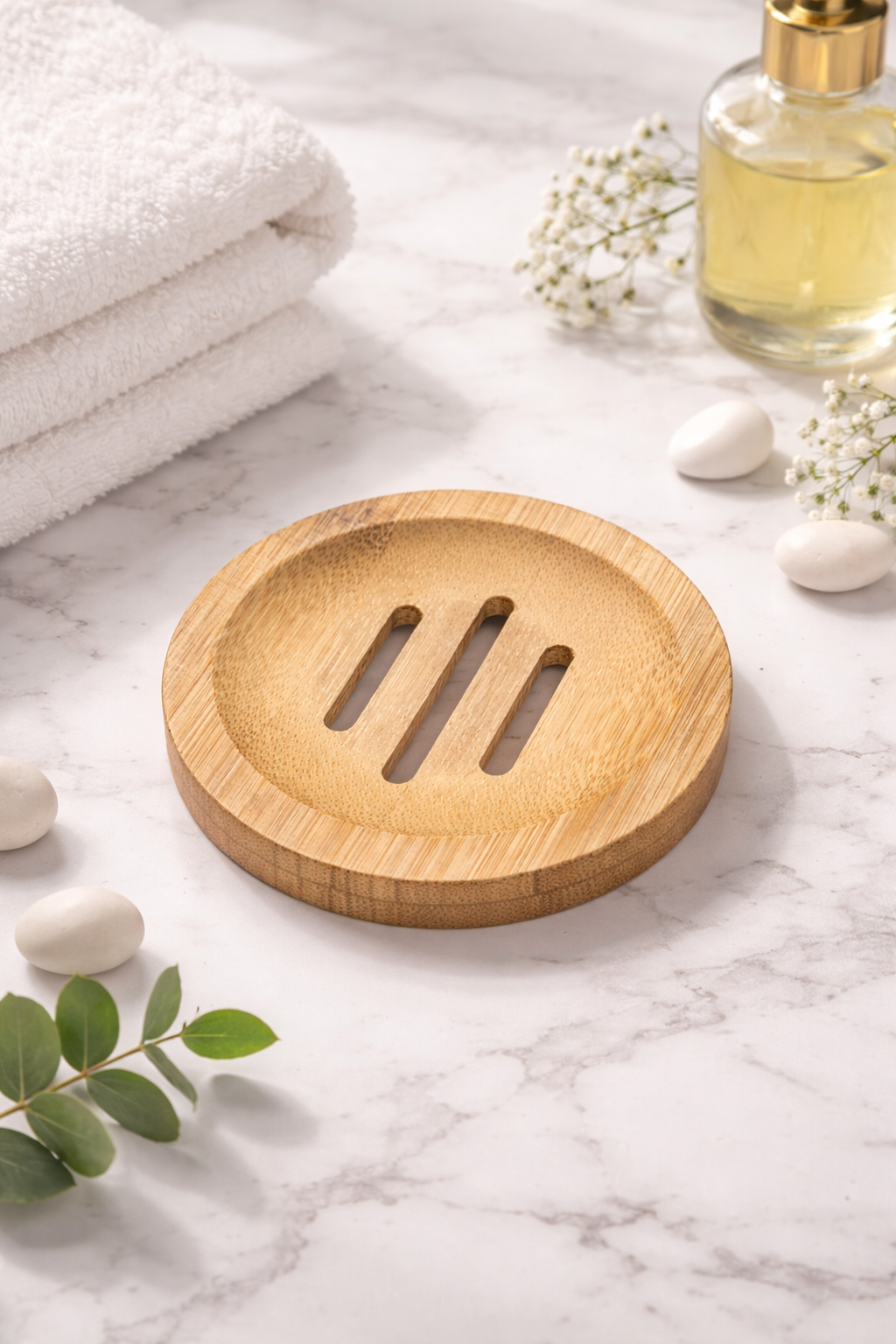 Soap Tray - Round Wood